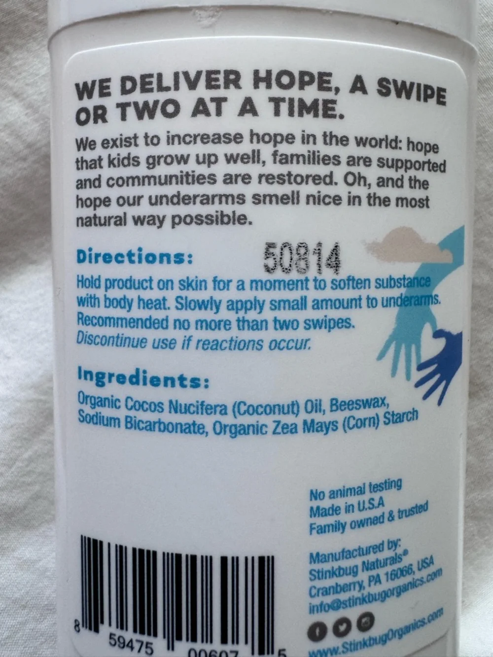 NWOT Life Doesn't Stink Unscented Deodorant - Stinkbug